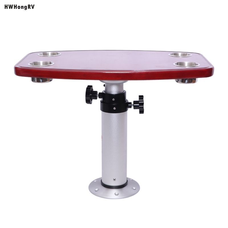HWHongRV campervan ajustable Pata de mesa móvil para autocaravana rv con tablero de roble Aleación de aluminio