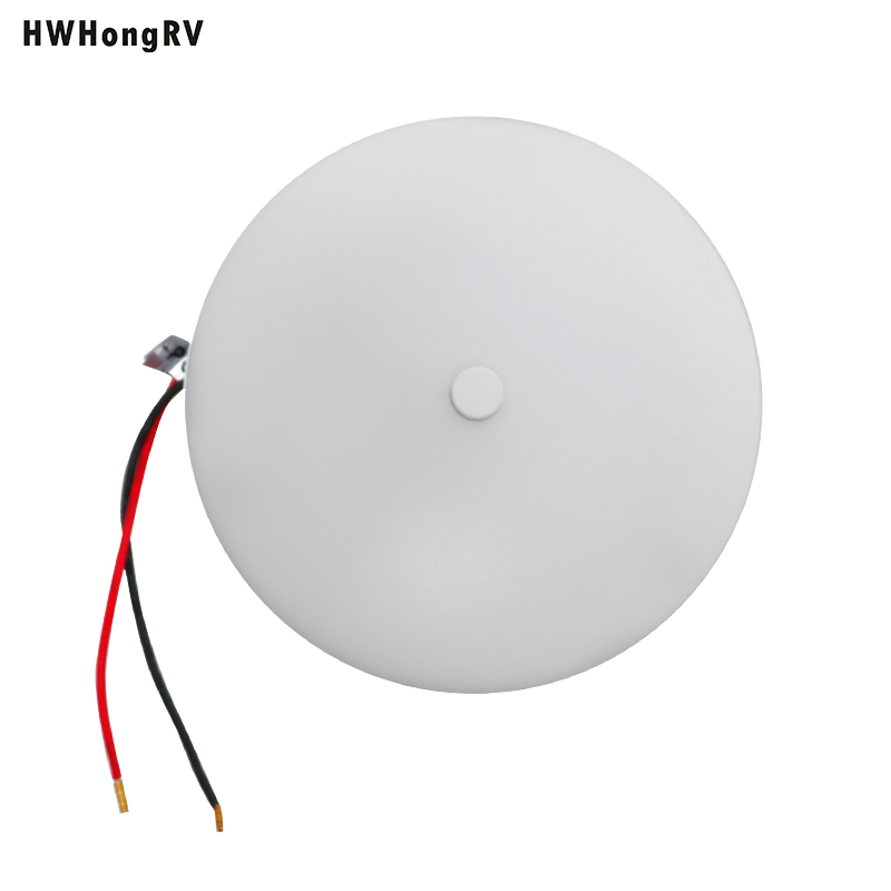 HWHongRV-luz LED Interior de 10V-30V, luz de disco RV de 4,3 pulgadas con interruptor, lámpara de techo RV de 3W, accesorio para autocaravana marina