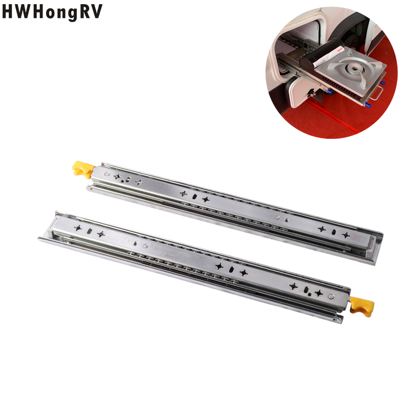 HC-5303T Corredera de bola de alta resistencia, totalmente extraíble, de tres secciones, para autocaravanas