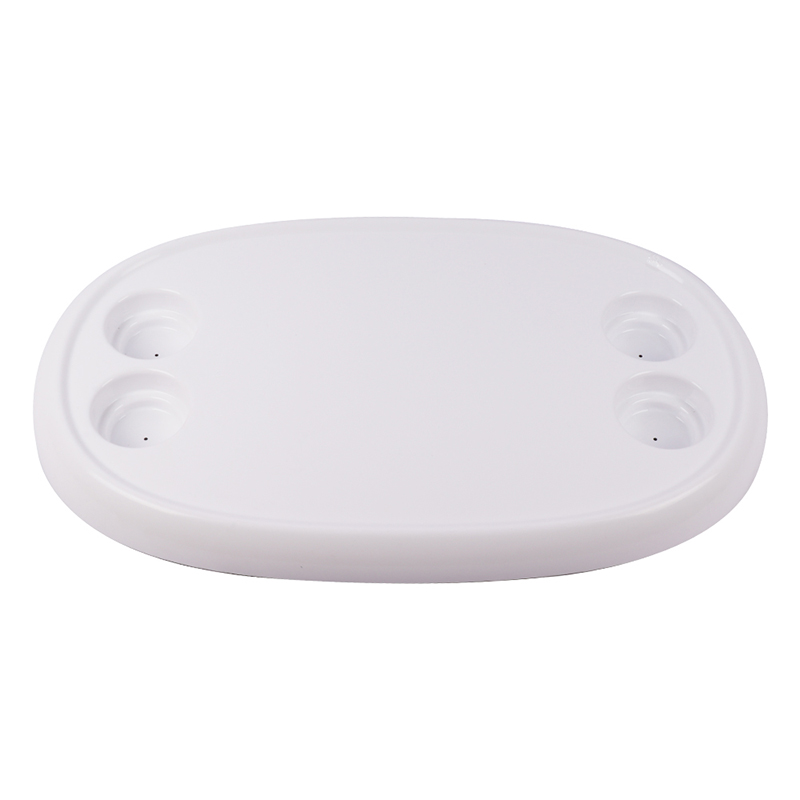 HT-M01N+HT-BSO El sistema de mesa plegable extraíble para vehículos marinos y autocaravanas con 4 portavasos está hecho de ABS y aluminio