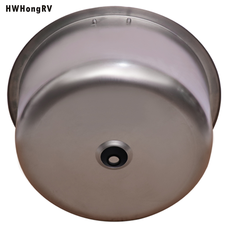 HWHongRV accesorios caravana autocaravana Campervan Fregadero de acero inoxidable con tapa de cristal lavabo plegable para barco grifo integrado