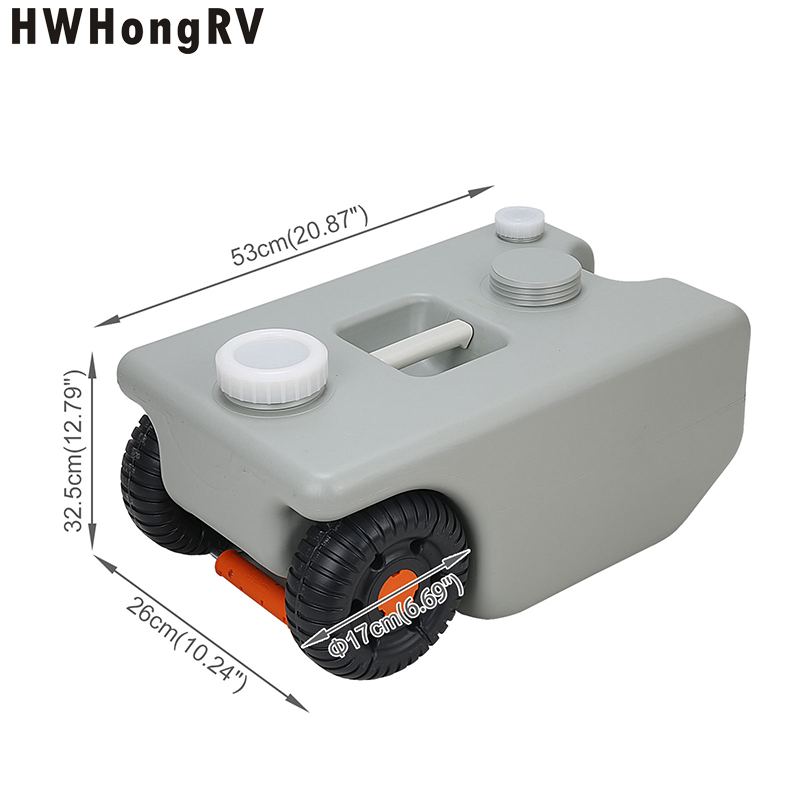 Tanque de agua pura portátil Transporte Tanque enrollable de agua de 2 ruedas Los mejores tanques de agua para autocaravanas y furgonetas camper y marinos 