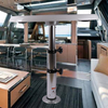 HT-M02+HT-BSO El sistema de mesa plegable extraíble para vehículos marinos y autocaravanas con 4 portavasos está hecho de ABS y aluminio que se puede levantar y bajar