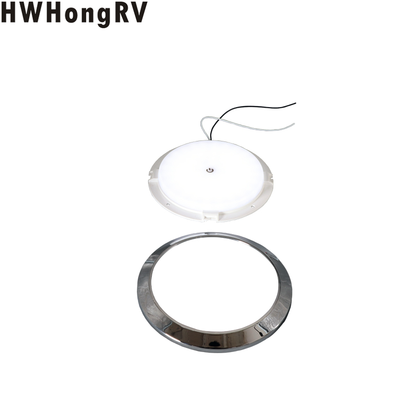 Lámpara redonda grande para RV con interruptor de encendido y apagado