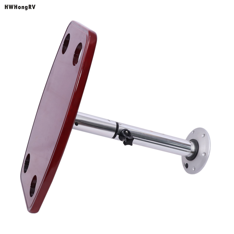 HWHongRV Fácil de desmontar campervan rv Patas de mesa telescópicas con tablero de roble Aleación de aluminio