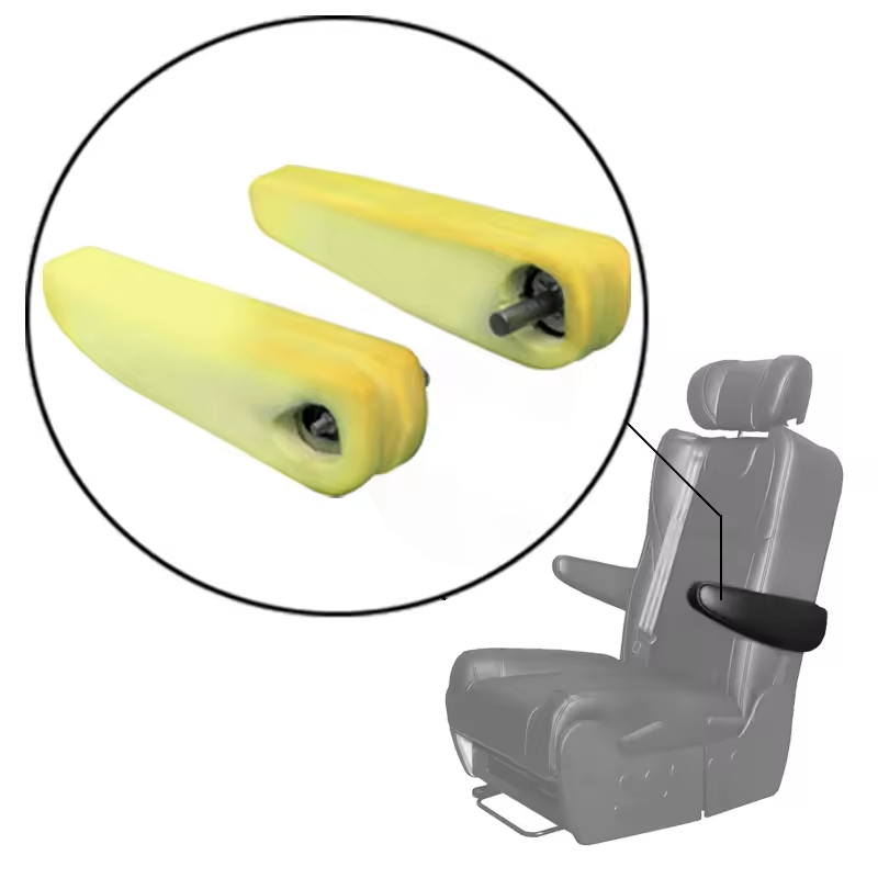 El reposabrazos ajustable del asiento del coche puede volar hacia arriba, accesorios con un mango práctico para la conversión de RV, limusina, minibús, autocaravana