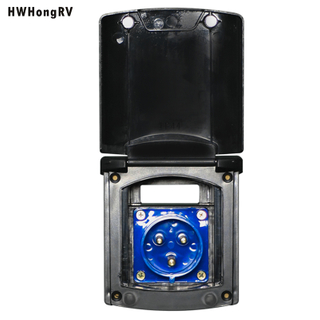 Campervan marino enchufe exterior enchufe incorporado caravana autocaravana 110V - 220V ABL negro