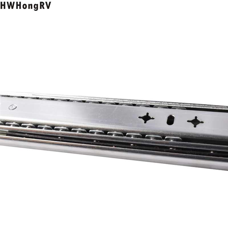 HC-5303T Corredera de bola de alta resistencia, totalmente extraíble, de tres secciones, para autocaravanas