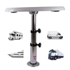 HT-M02+HT-BSO El sistema de mesa plegable extraíble para vehículos marinos y autocaravanas con 4 portavasos está hecho de ABS y aluminio que se puede levantar y bajar