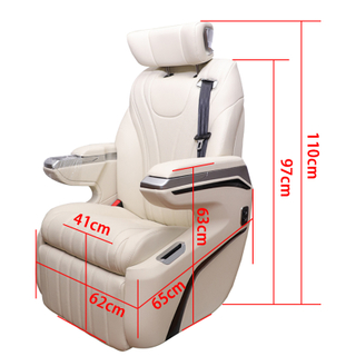 Asiento de aviación para RV Asiento de lujo para SUV Vehículo comercial MPV Asiento de aviación de lujo individual con plataforma giratoria para asiento