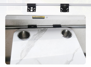 Pata de mesa de pared para autocaravana con control deslizante y casas rodantes Patas de mesa abatibles extendidas de doble capa con cabezal de mesa doble