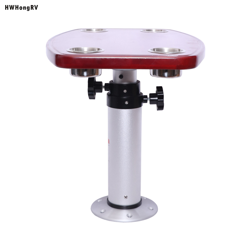 HWHongRV campervan ajustable Pata de mesa móvil para autocaravana rv con tablero de roble Aleación de aluminio