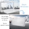 Mesas plegables para vehículos recreativos, mesa montada en la pared para picnic exterior de autocaravana de 31,5 x 17,7 pulgadas, mesa de pared plegable de aleación de aluminio de primera calidad, kit de mesa de pared con cerradura para autocaravanas y autocaravanas