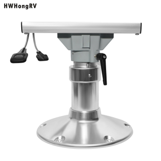 HWHongRV Heavy Marine Commander Pedestal de asiento elevado a gas con deslizamiento hacia adelante y hacia atrás Pedestal para asientos Air Power para yate con deslizamiento hacia adelante y hacia atrás y rotación de 360 ​​grados