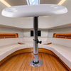 HT-M01N+HT-BSO El sistema de mesa plegable extraíble para vehículos marinos y autocaravanas con 4 portavasos está hecho de ABS y aluminio