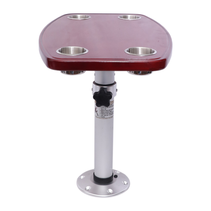 HWHongRV Pata de mesa ajustable para autocaravana móvil con tablero de roble, patas de mesa continuas de aleación de aluminio