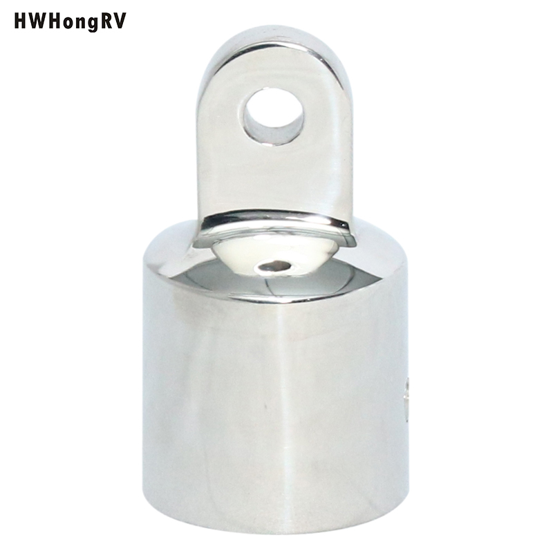 HWHongRV EXTERIOR DEL OJO SS 25 MM Tapa del extremo del ojo Hardware de montaje superior Acero inoxidable marino 316 Grado resistente Bimini Top Acero inoxidable Extremo del ojo Bola y casquillo 