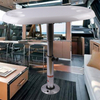 HT-M01N+HT-BSO El sistema de mesa plegable extraíble para vehículos marinos y autocaravanas con 4 portavasos está hecho de ABS y aluminio