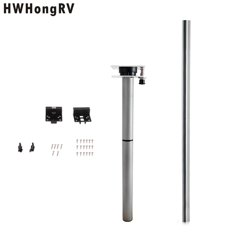 Pata de mesa de pared para autocaravana con control deslizante y casas rodantes Patas de mesa abatibles extendidas de doble capa con cabezal de mesa doble