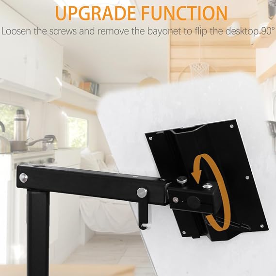 Pata de mesa para Rv con tapa de mesa plegable, giratoria de 360 ​​grados, extraíble, aleación de aluminio premium, soporte para patas de mesa para Rv, pontón, camión, caravana, remolque de viaje...