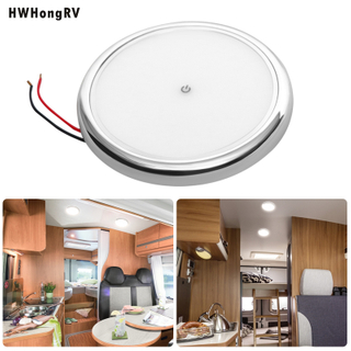 HWHongRV Dia.6.5in LED lectura techo de coche caravana autocaravana furgoneta remolque Interior 10-30V cúpula techo luz de techo lámpara de lectura dinámica