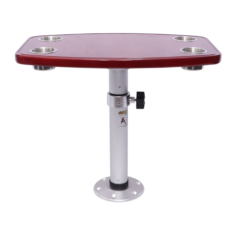 HWHongRV Pata de mesa ajustable para autocaravana móvil con tablero de roble, patas de mesa continuas de aleación de aluminio