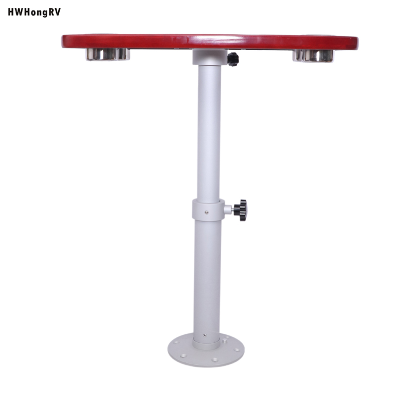 HWHongRV Casa rodante marina fácil de desmontar Patas de mesa ajustables en cualquier altura con tablero de roble Aleación de aluminio