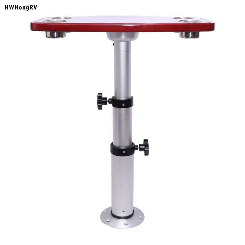 HWHongRV campervan ajustable Pata de mesa móvil para autocaravana rv con tablero de roble Aleación de aluminio