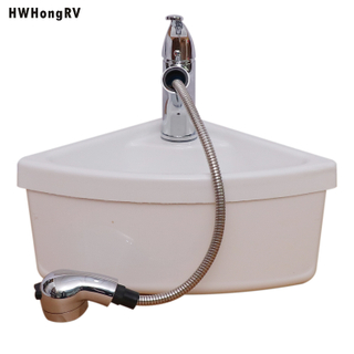 Fregadero acrílico para autocaravana con grifo y desagüe