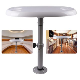 HT-M01LS+HT-BSO El sistema de mesa plegable extraíble para vehículos marinos y autocaravanas con 4 portavasos está hecho de ABS y aluminio