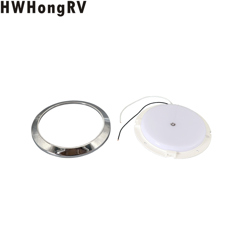 Lámpara redonda grande para RV con interruptor de encendido y apagado
