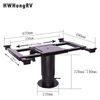 Mesa elevadora eléctrica de 12V CC, mesa de aleación de aluminio, mesa de rotación de 360 ​​grados, traducción de cuatro vías con función antipellizco